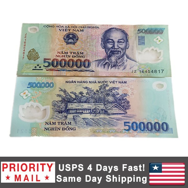 Vietnam Dong VND 5 Million Banknote Currency Vietnamese Dong 10pcs x 500k