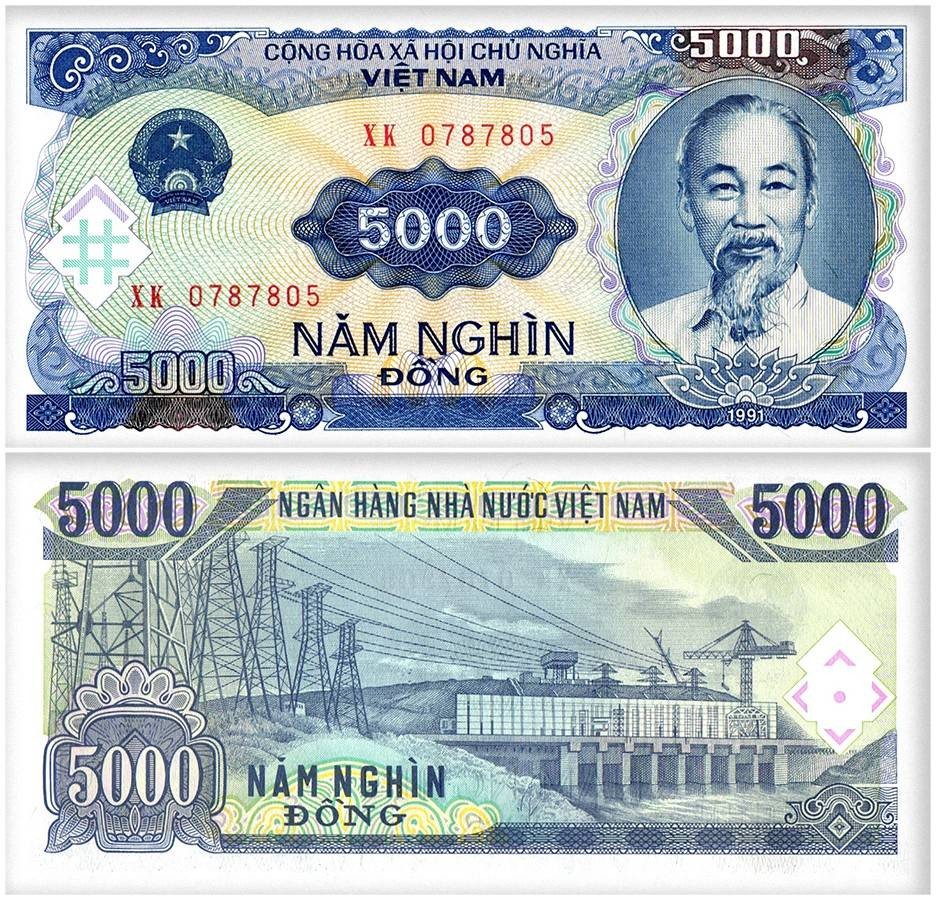 Vietnam 500-10000 Dong 4 Pieces Set, 1988-2020, P-101-119, UNC X 100 PCS Bundle