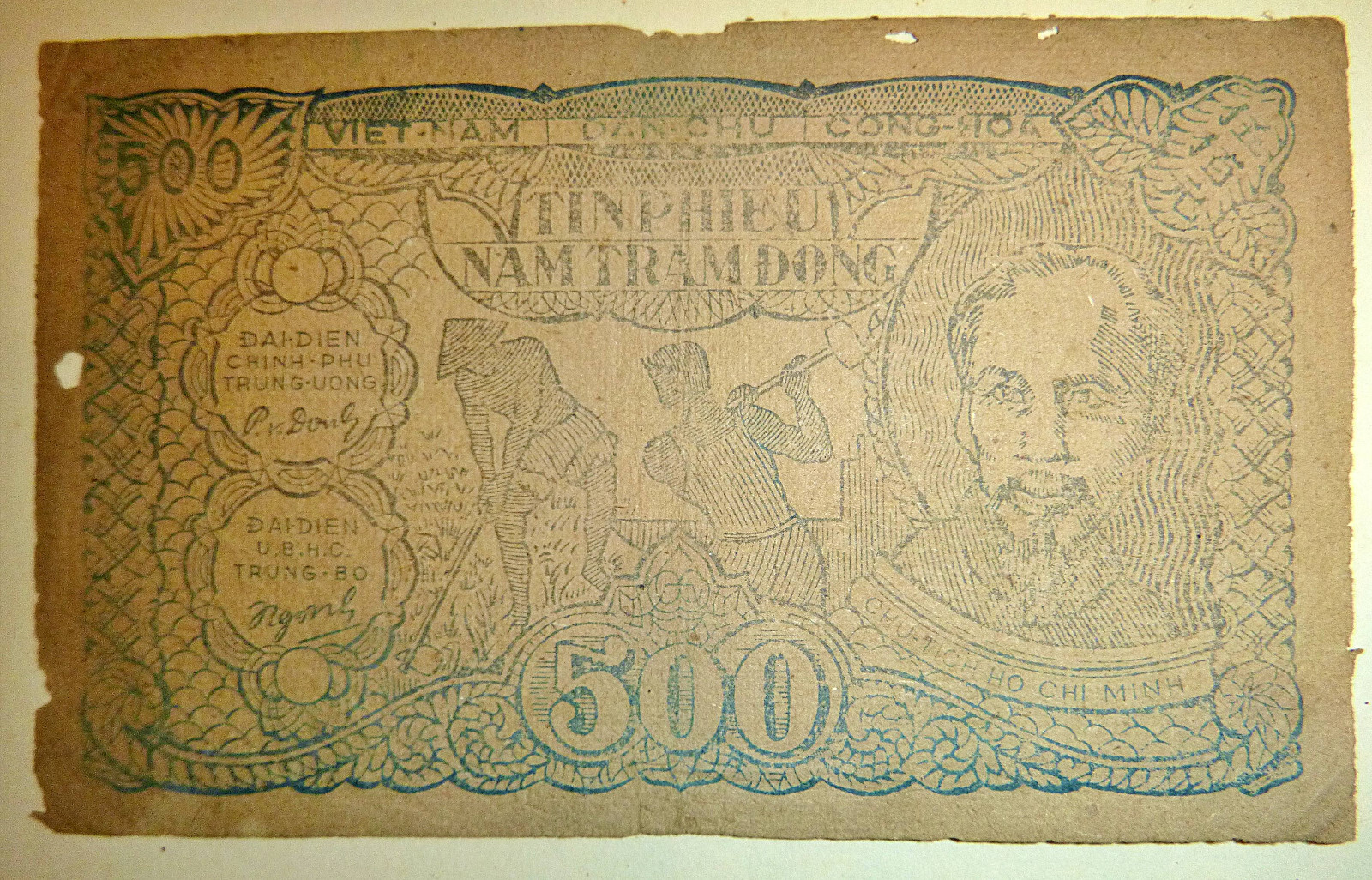 1950 Credit Note – Viet Minh – 500 DONG – Bank Note – Vietnam French War – C.363
