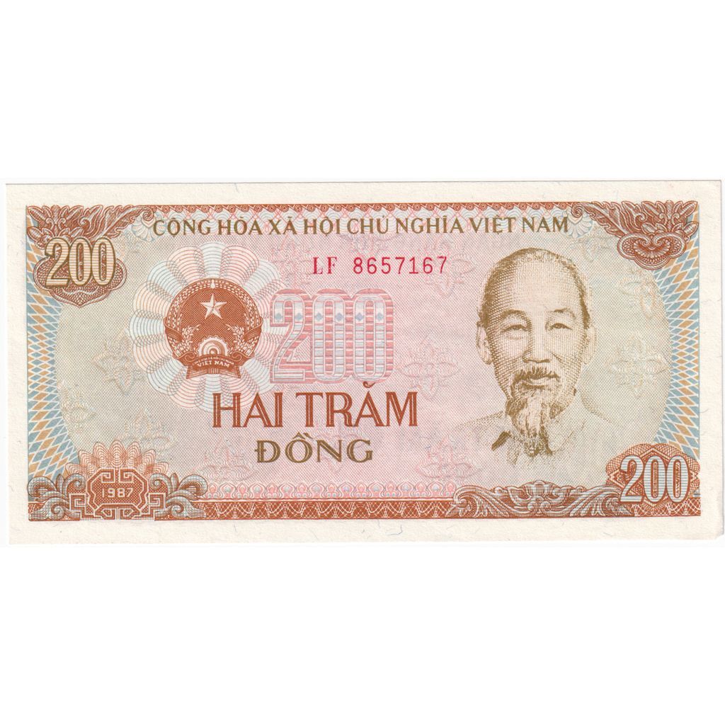 [#636525] Vietnam, 200 D ox ng, 1987, KM:100a, UNC