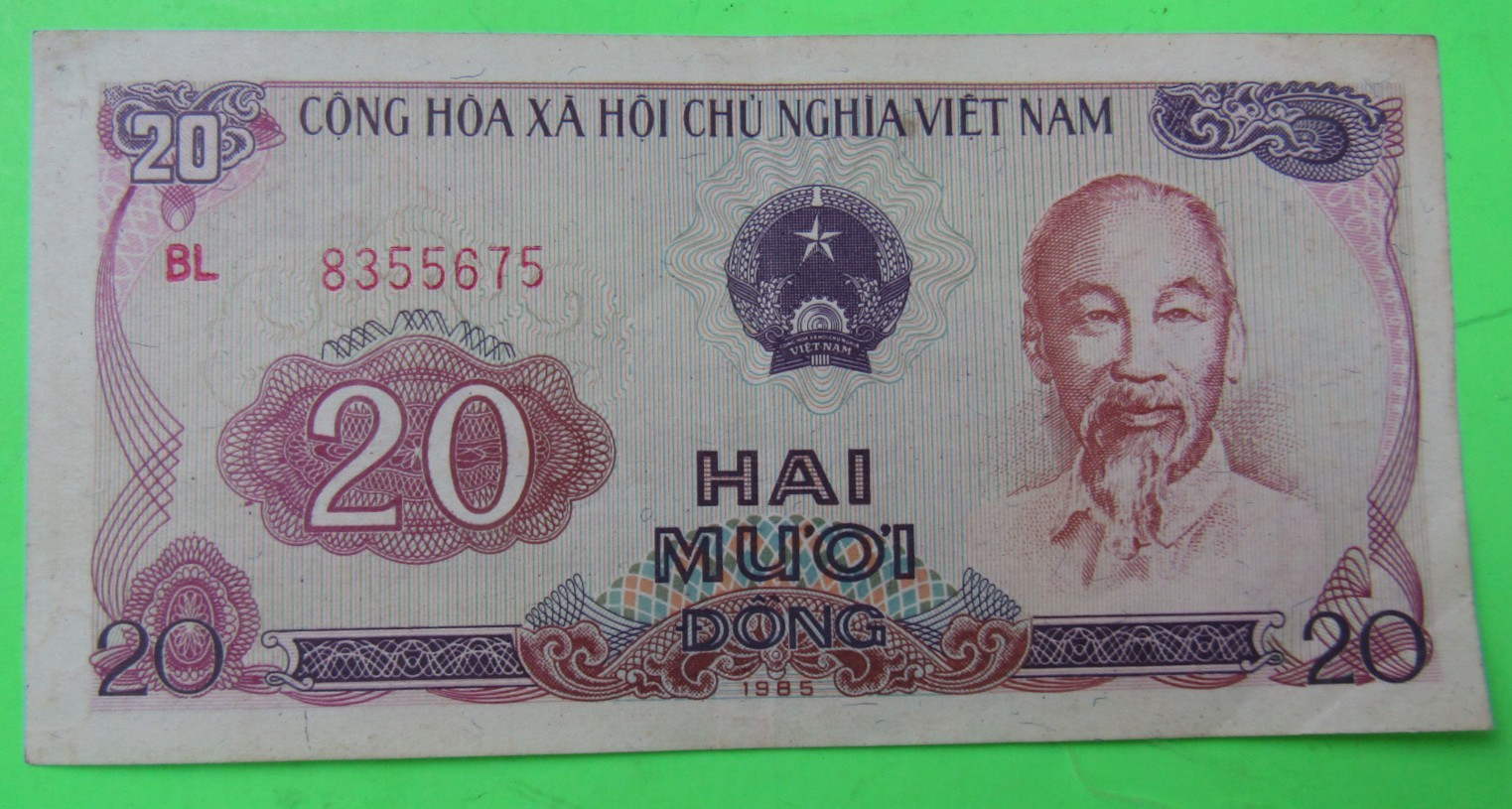 VIET NAM , 20 DONG,P#94a, HCM @ r, 1985