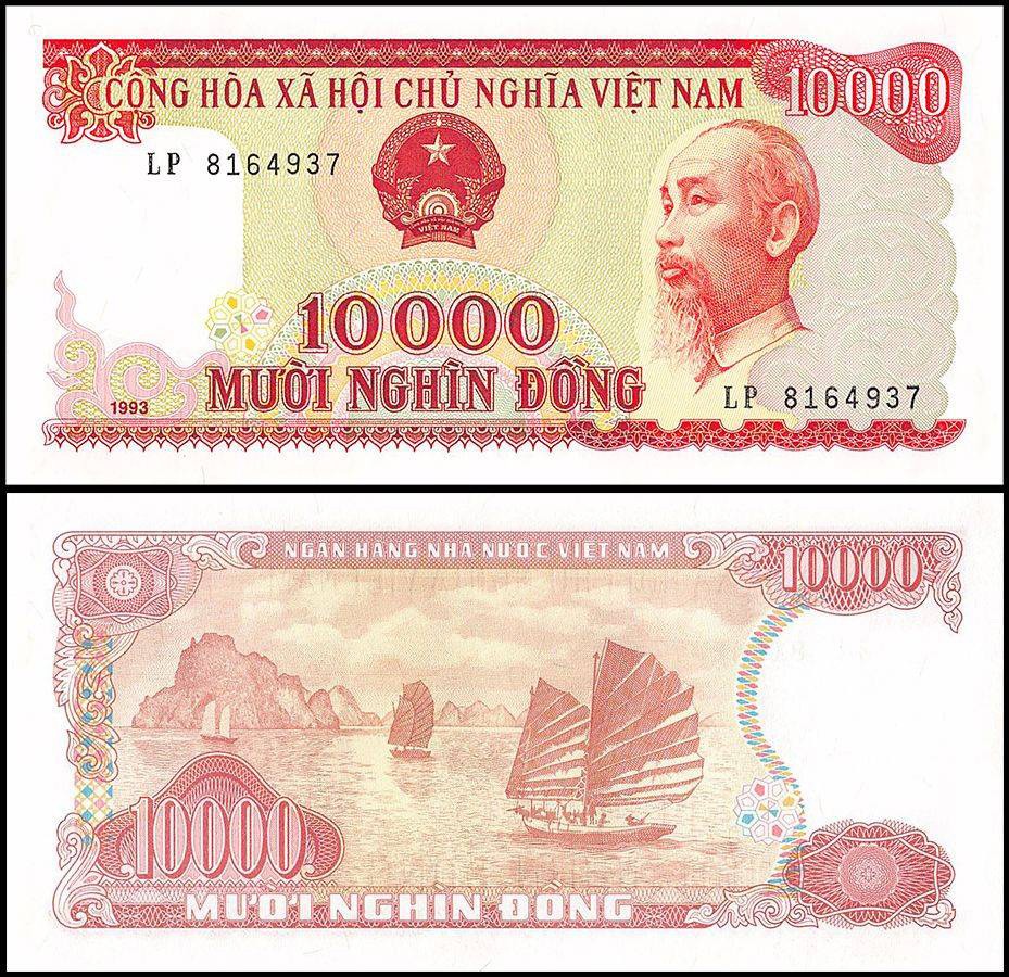 Vietnam 10000 Dong, 1993, P-115, UNC