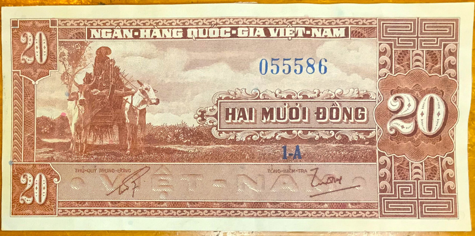 ND 1962 South Vietnam Việt Nam 20 Dong Banknote Series 1-A Crisp Unc 60+ Pick #6