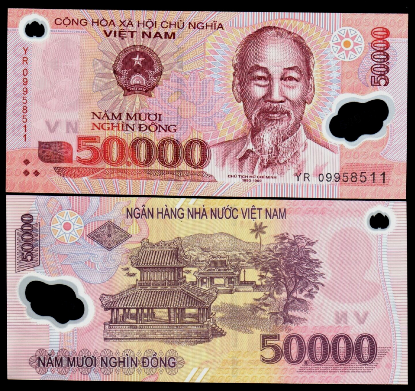 Vietnam 50,000 DONG 50000 P-121 2009 “Polymer” Currency UNC Vietnamese Bill UV
