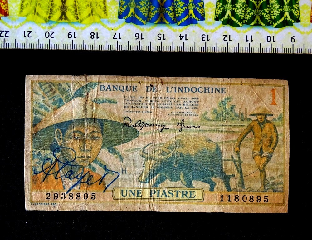 ( USA) , French Indochina Banknote , 1 Piastre .