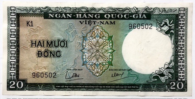 SOUTH VIETNAM – 20 Dong – ND(1964) – Pick-16a – Crisp Uncirculated!