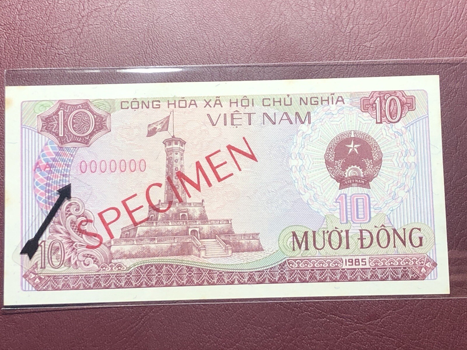 Error Specimen 10 Đồng 1985 Banknotes Viet Nam UNC Vintage Rare_LDP Shop.
