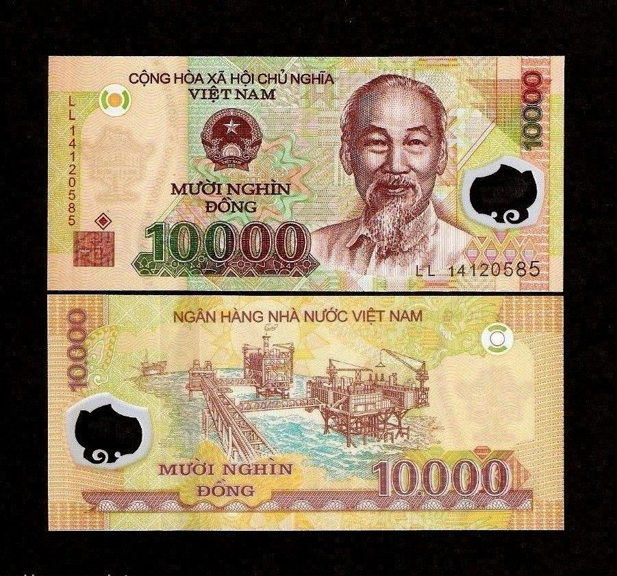 VIETNAM 10000 10,000 DONG P119 2008 AA Replacement POLYMER HCM OIL RIG BANK NOTE