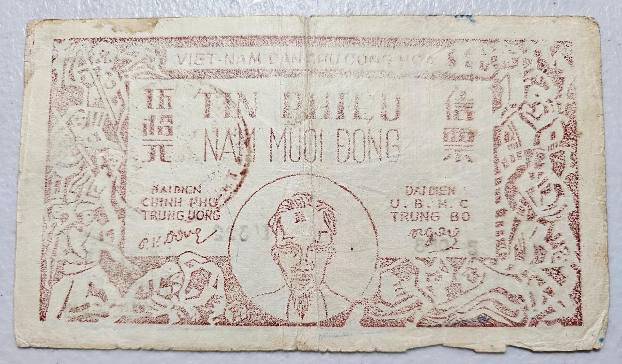 Vietnam P-50g 50 Dong 1949-50 Tin Phieu “Credit Note”