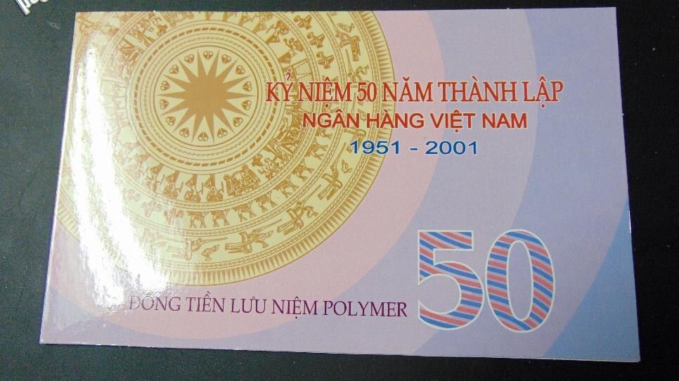 Vietnam Commemorative 50 Dong Banknote 2001 UNC W/Folder