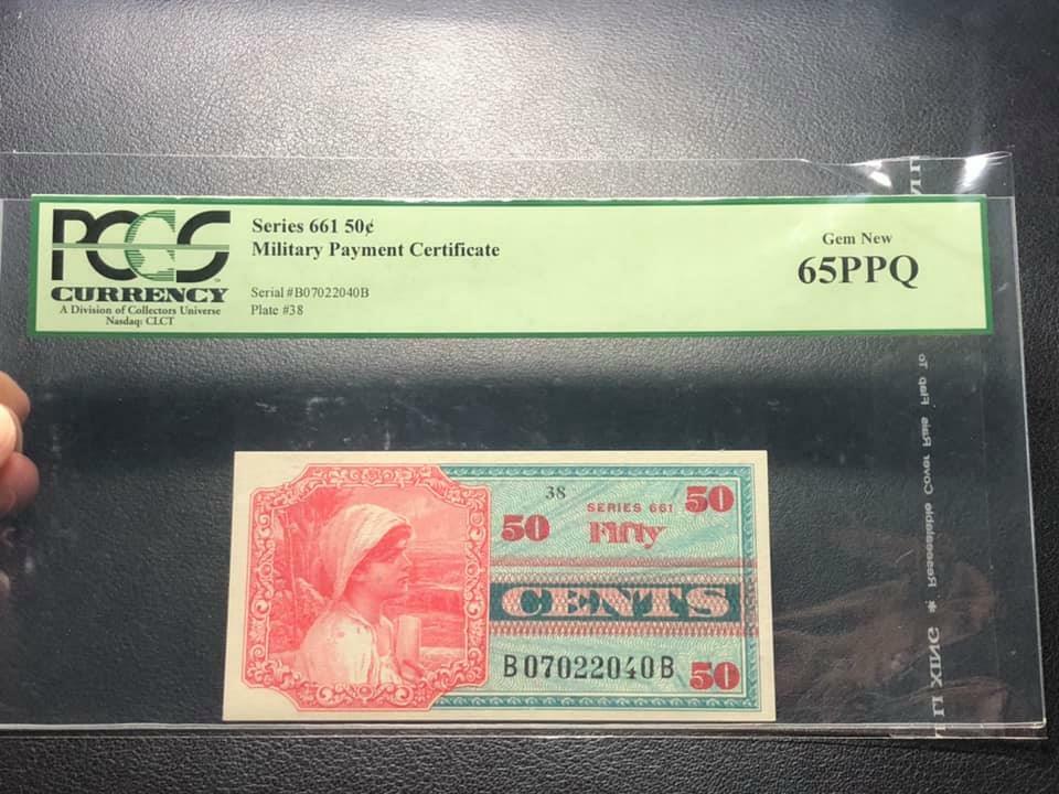 50 Cents MPC Serie 661 PCGS MS-65 PPQ Original Vintage Rare 100%_LDP Shop.