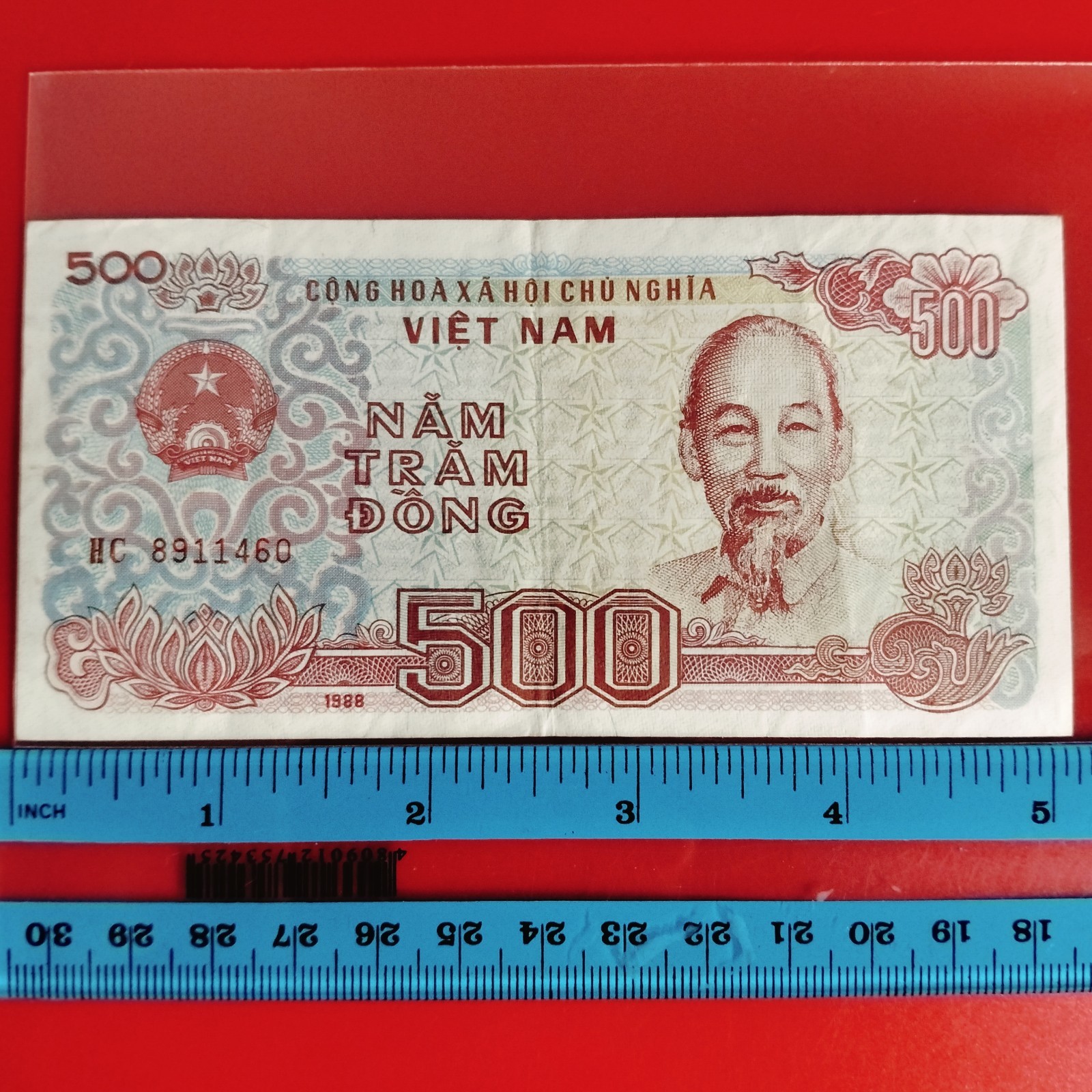 1988 Vietnam 500 Dong Banknote Ho Chi Minh Asian Currency Note