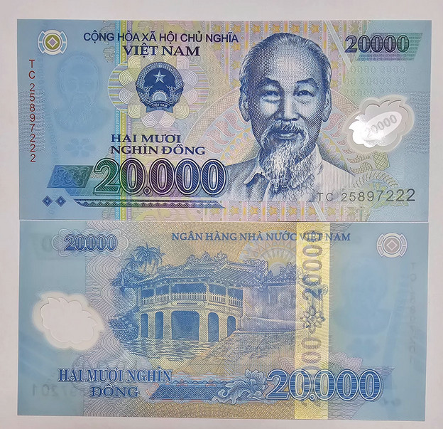 2025 Vietnam 20000 Dong POLYMER P 120 NEW UNC Banknote