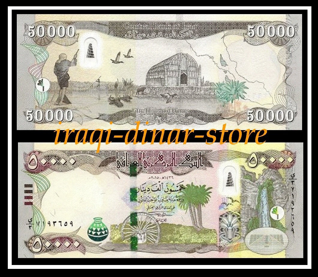 500,000 Vietnam Vietnamese Dong + 50,000 Iraqi Dinar Unc. Banknote Currency Iraq