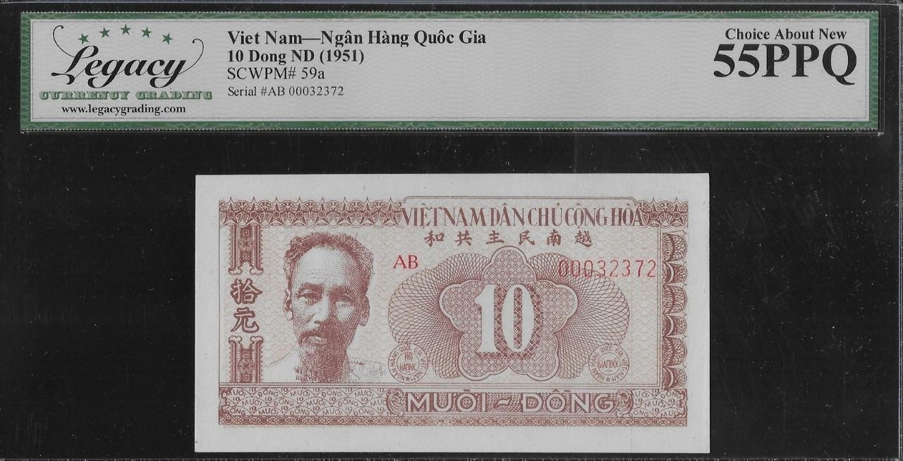 Vietnam P-59a 10 Dong 1951 LCG 55 PPQ