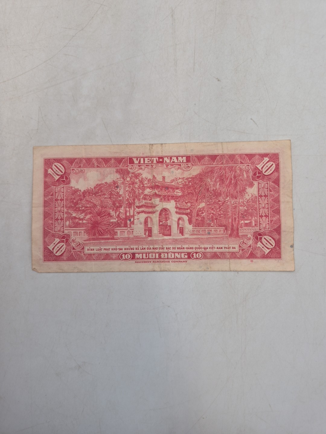 Lot Of 3 1950’s Vietnam Bill Notes- 2 Nam Dong(5) & Muoi Dong(10) Read Desc.