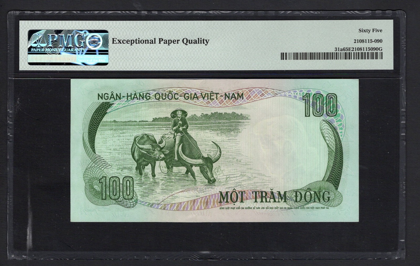 South Vietnam 100 Dong ND(1972) P31a Uncirculated Grade 65