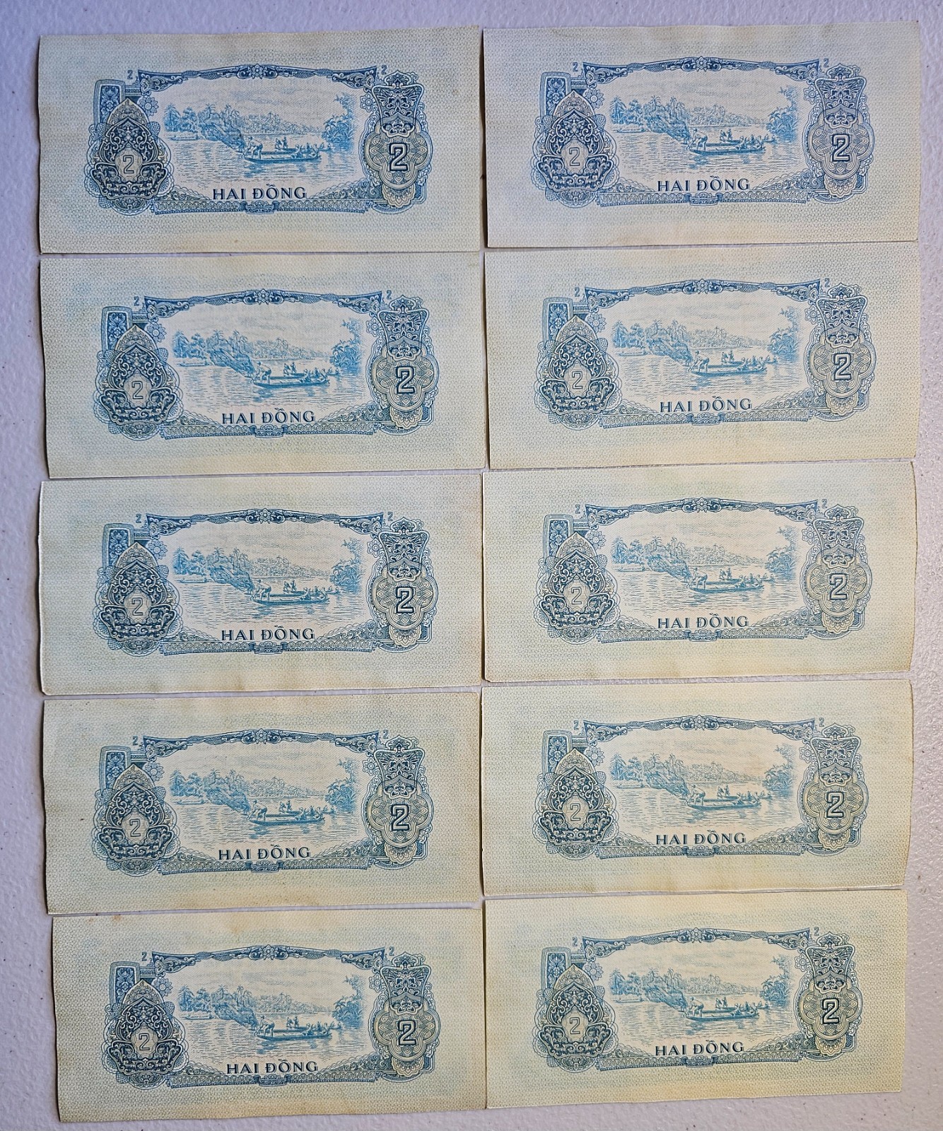 South Vietnam National Liberation Front (Viet Cong) 2 Dong 1968, Lot of 10