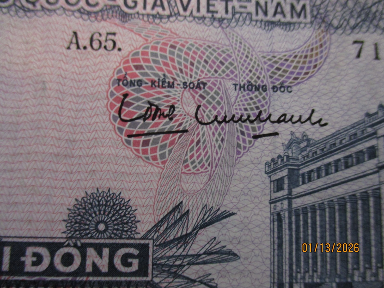 1960’S VIET-NAM NAM MOUI DONG 50 BANK NOTE LOT of (4) in SEQUENCE 71497-714500