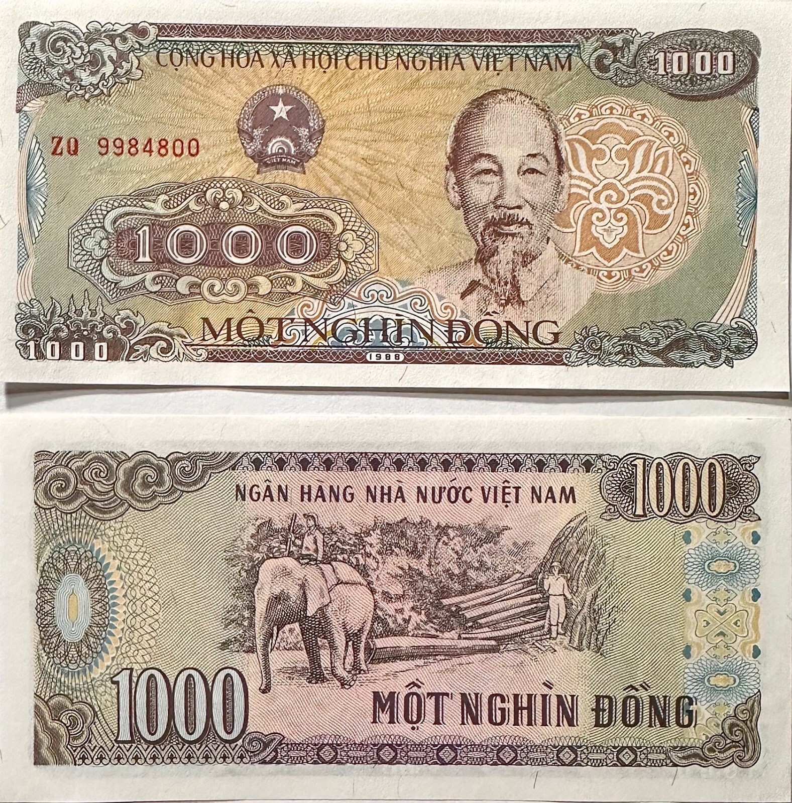 100 count brand-new of 1,000 Vietnam Dong VND 1988 Uncirculated UNC Banknotes