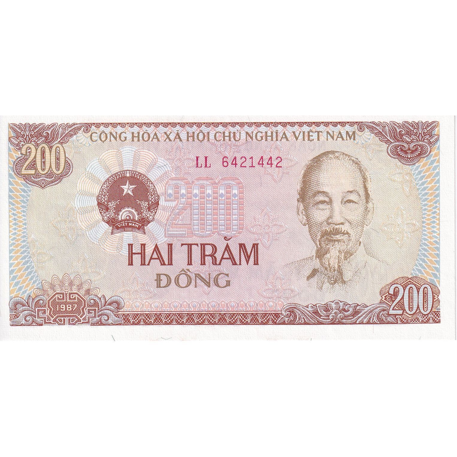 [#149732] Vietnam, 200 Dng, 1987, KM:100b, UNC
