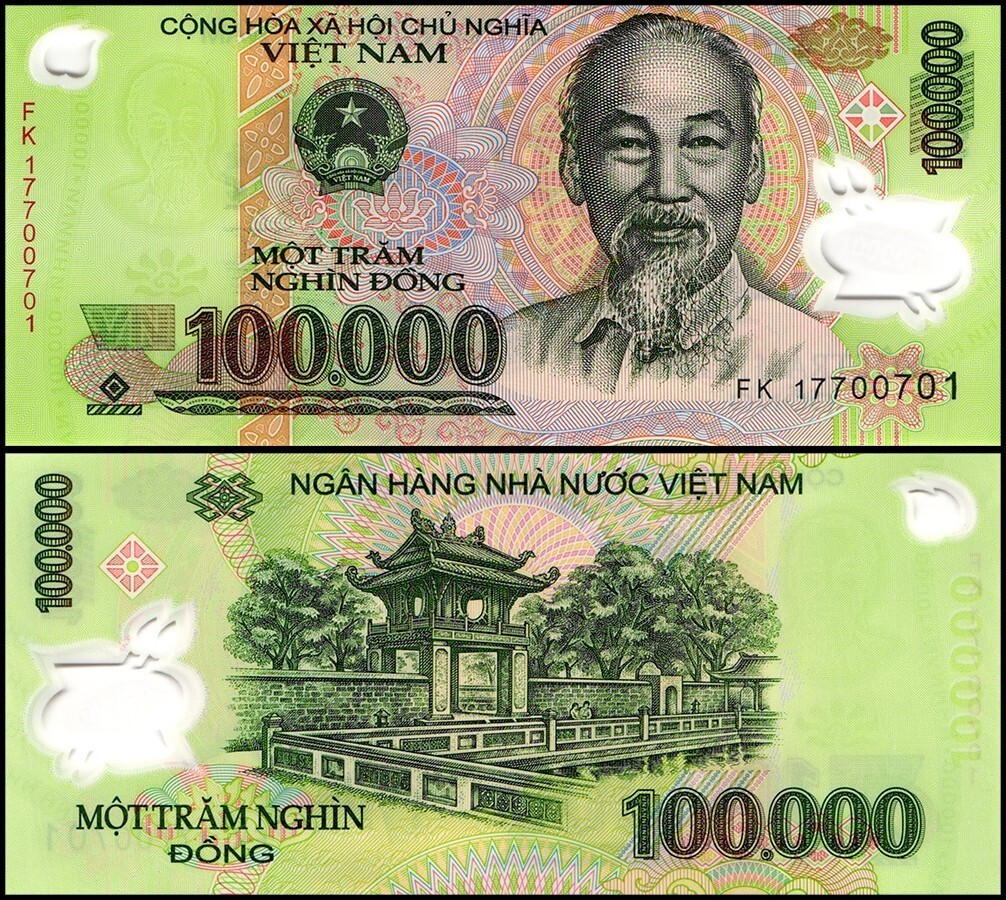 Vietnam 100,000 Dong Banknote, 2021, P-122n, UNC, Polymer USA SELLER COA