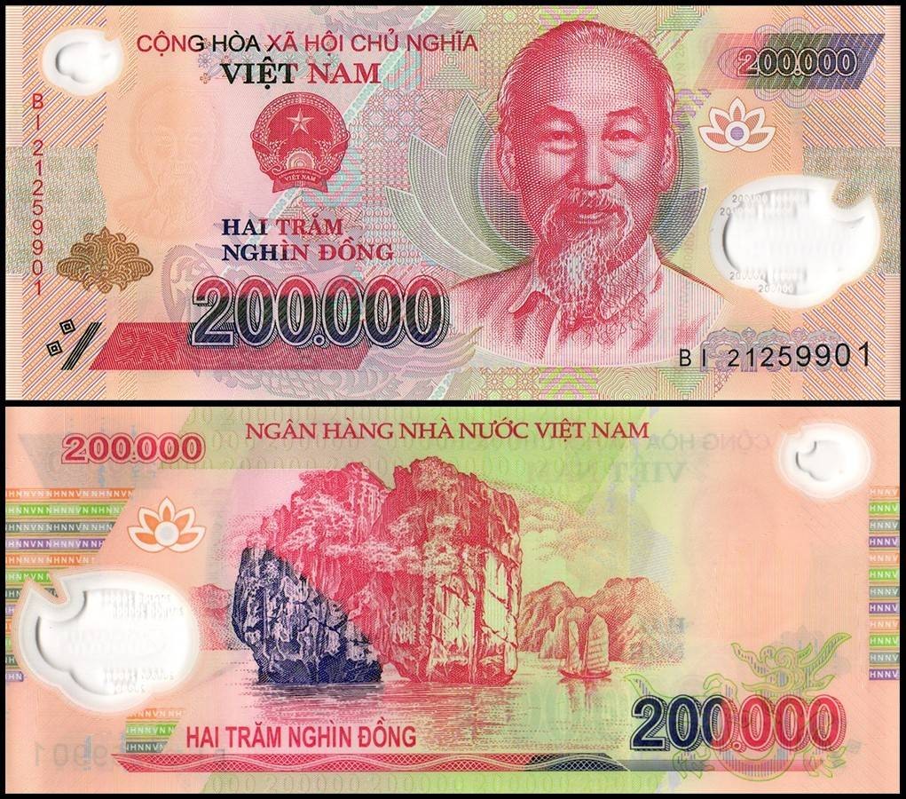 Vietnam 200000 Dong, 2021, P-123l, UNC, Polymer X 10 PCS