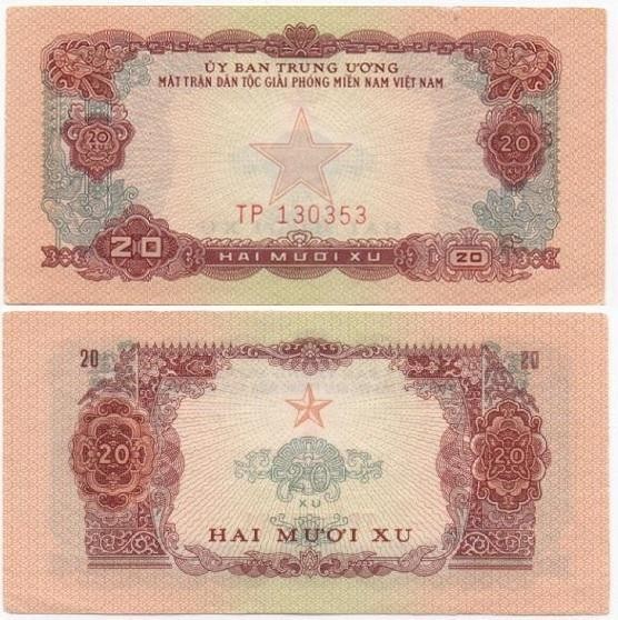 Vietnam South – 20 Xu 1963 aUNC / UNC P. R2 Lemberg-Zp