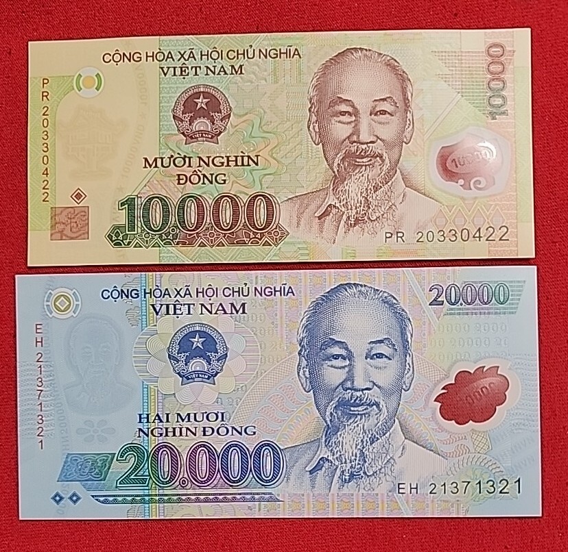 30,000 Vietnam Dong – 20,000 & 10000 Dong Unc Free Shipping