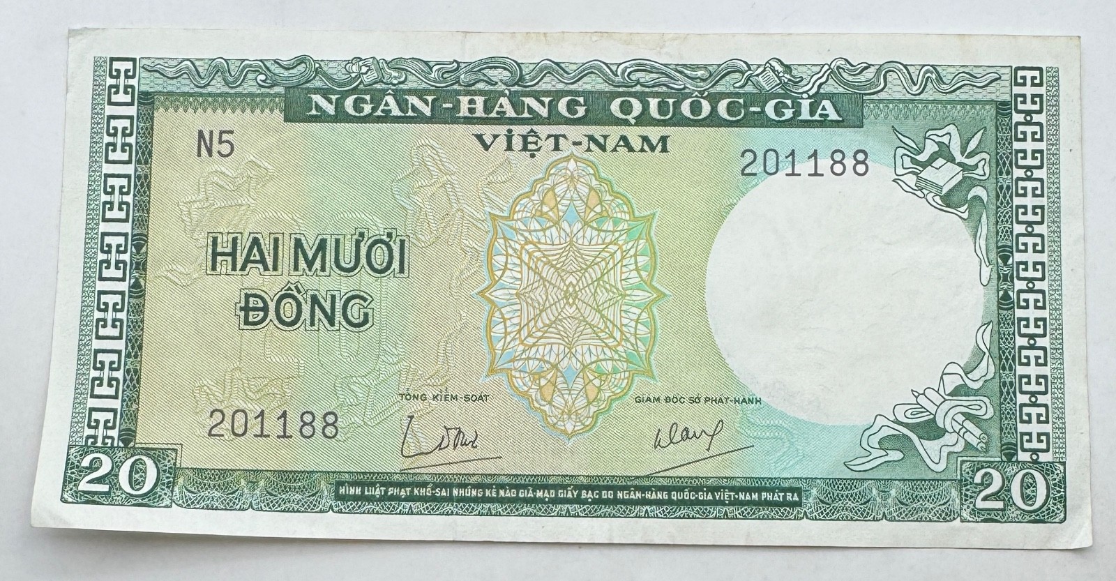 Viet Nam 20 Dong Note – Viet Nam – Cong – Hai Muoi Dong – Twenty – Free Shipping