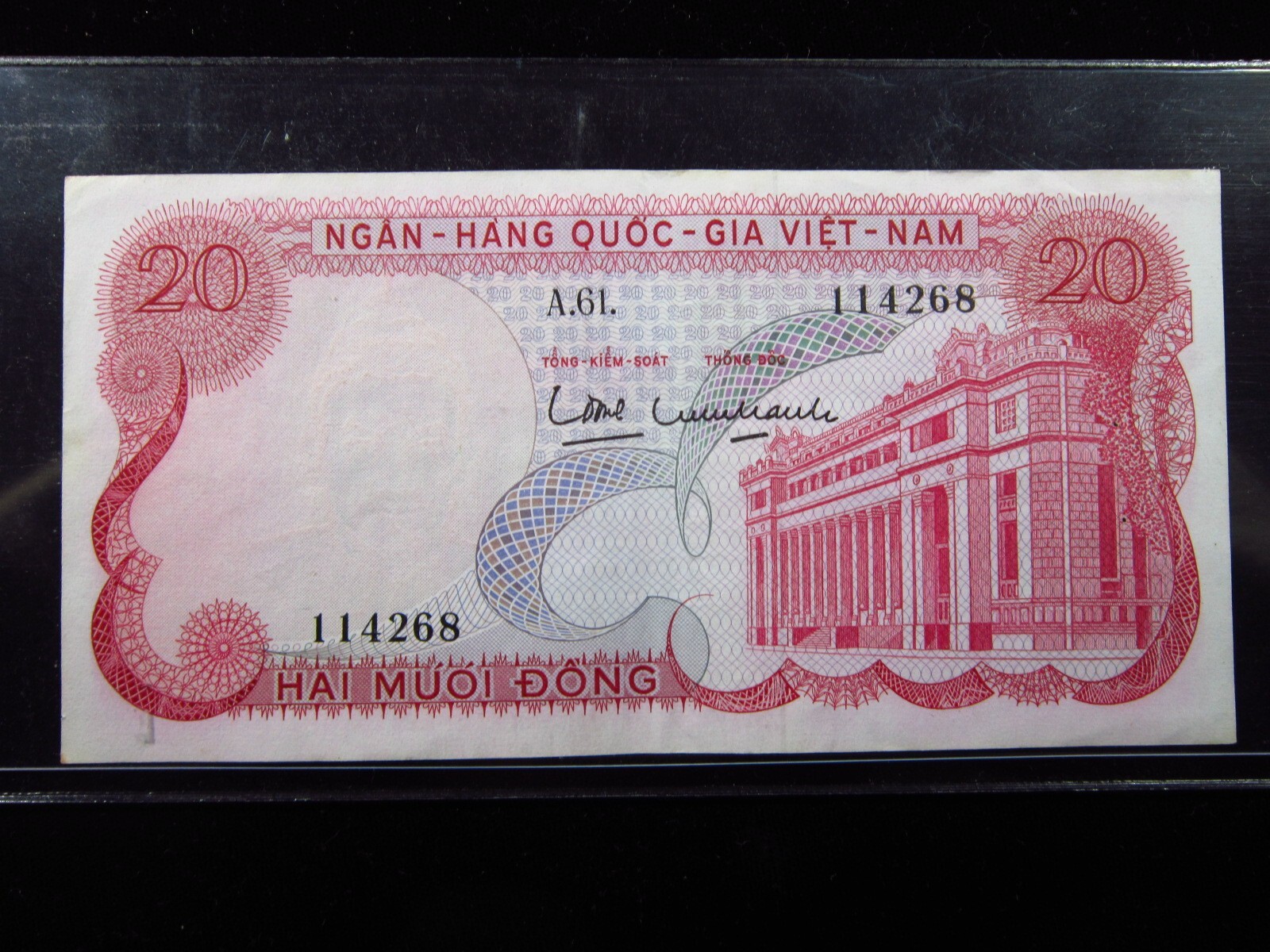 Vietnam South 20 Dong 1969 National Bank Việt-Nam World Banknotes Money h4268