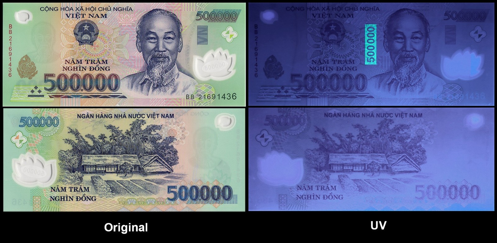 Vietnam 500000 Dong, 2021, P-124q, UNC Polymer