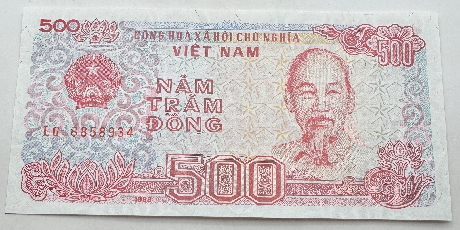 1988 Viet Nam 500 Dong Note – Viet Nam – Cong – Hoa – Free Shipping