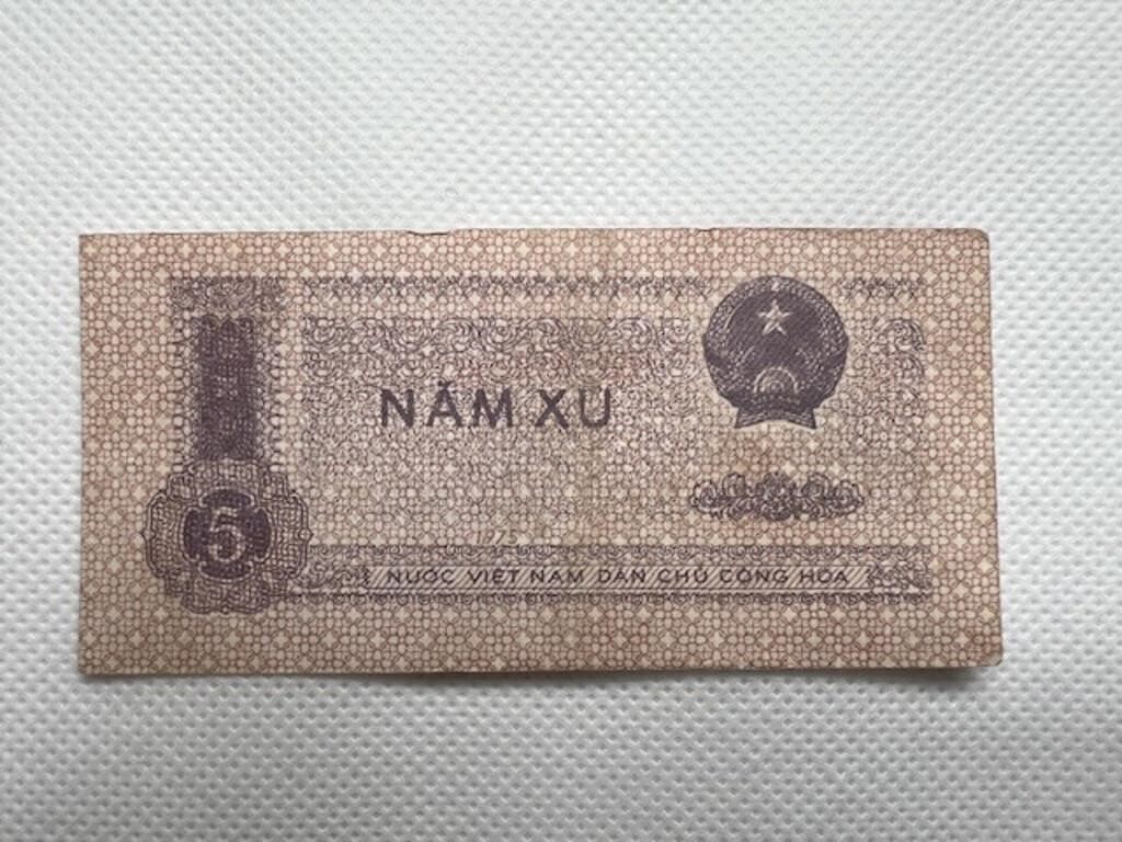 Vietnam Banknote 5 Xu Banknote 1975 VF+ P 76
