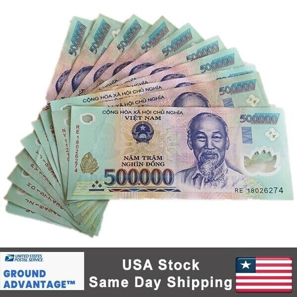 New 2 Million Dongs (500,000 x 4) Vietnam Banknote 2,000,000 VND Unc Year 2021