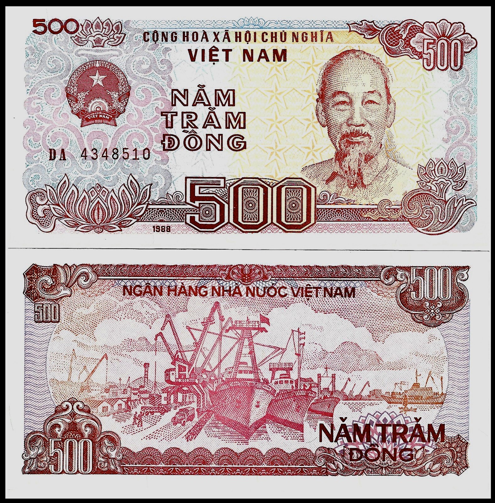 VIETNAM SET OF 5 NOTES 200 500 1000 2000 5000 Lot Ho Chi Minh