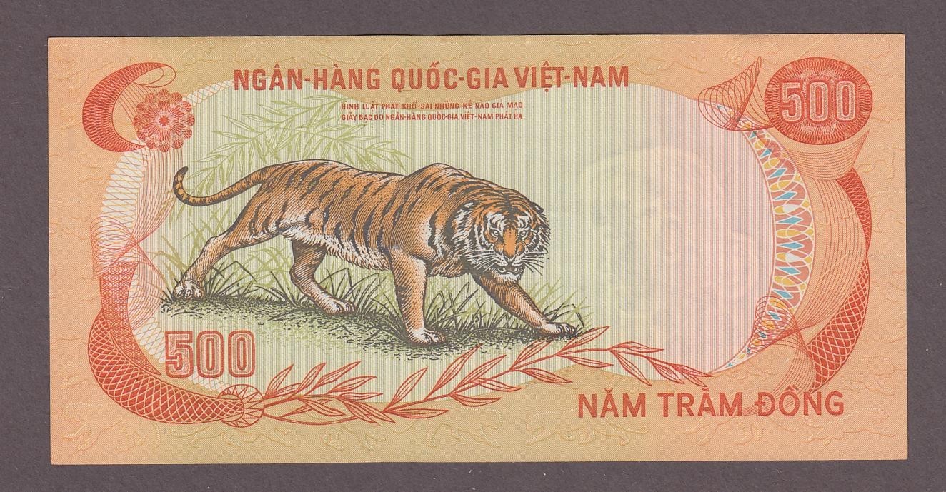 Vietnam South 500 Dong Banknote P-33a ND 1972 AUNC