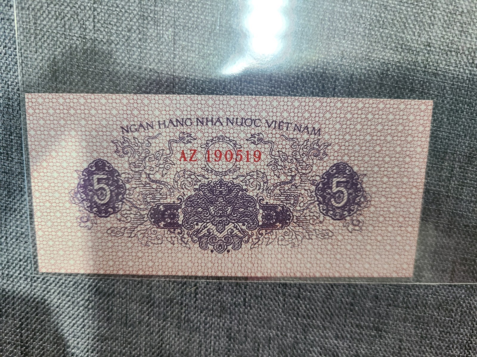 Small Note – 5 XU – NAM XU – North Vietnam 1972 – Vietnam War – aUNC – Rare C124