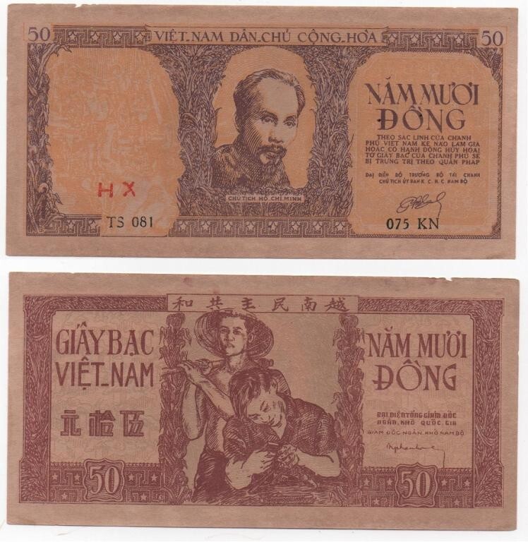 Vietnam – 50 Dong 1952 VF P. 39 Lemberg-Zp
