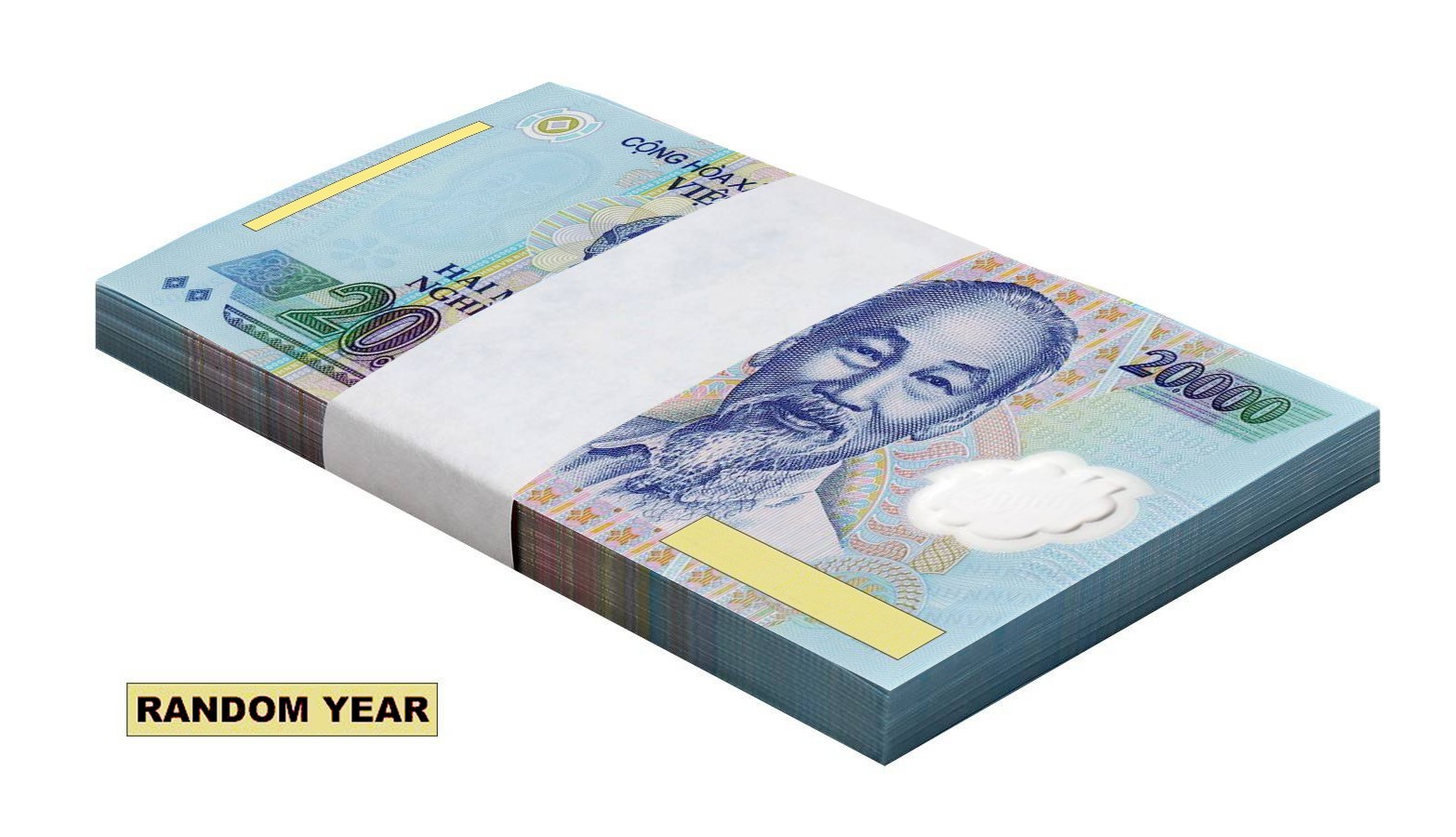 Vietnamese Currency 20000 Vietnam Dong, Random Year, UNC, Polymer X 100 PCS Bund