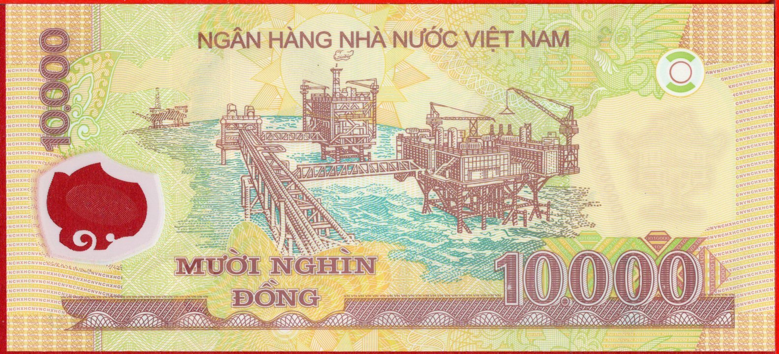 VIETNAM 10000 DONG nd 2007 Polymer Lot 5 pcs P 119b UNC free shipping from 100$