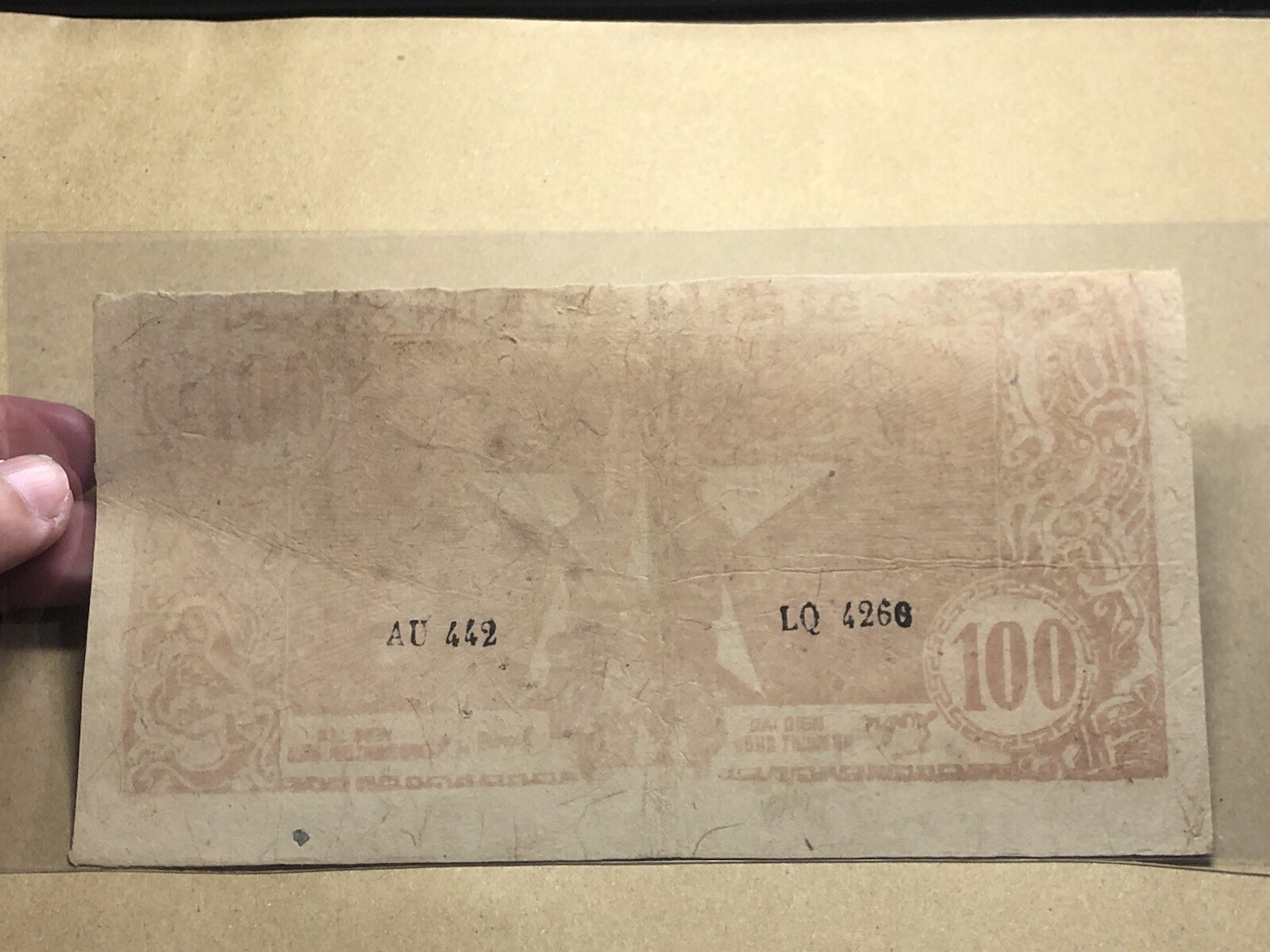 100 Dong Credit Notes Pick#54b Viet Nam Banknotes 1947 Vintage Rare_LDP Shop.