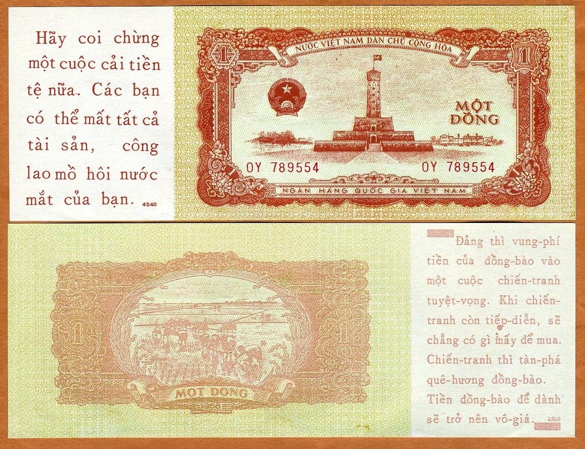 Vietnam, 1 Dong, 1958, USA propaganda Ctrft, P-71x, code 4540, aUNC Scarce