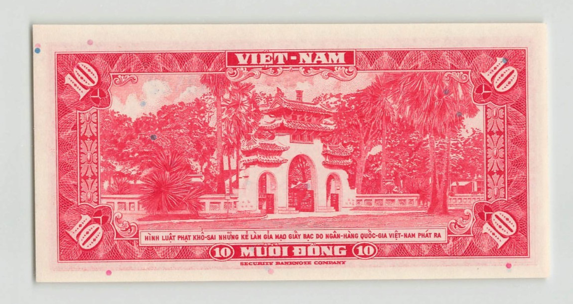 VIETNAM 10 Dong 1962, P-5a, SBNC Print, 15-A 583522, Original UNC Grade. J2