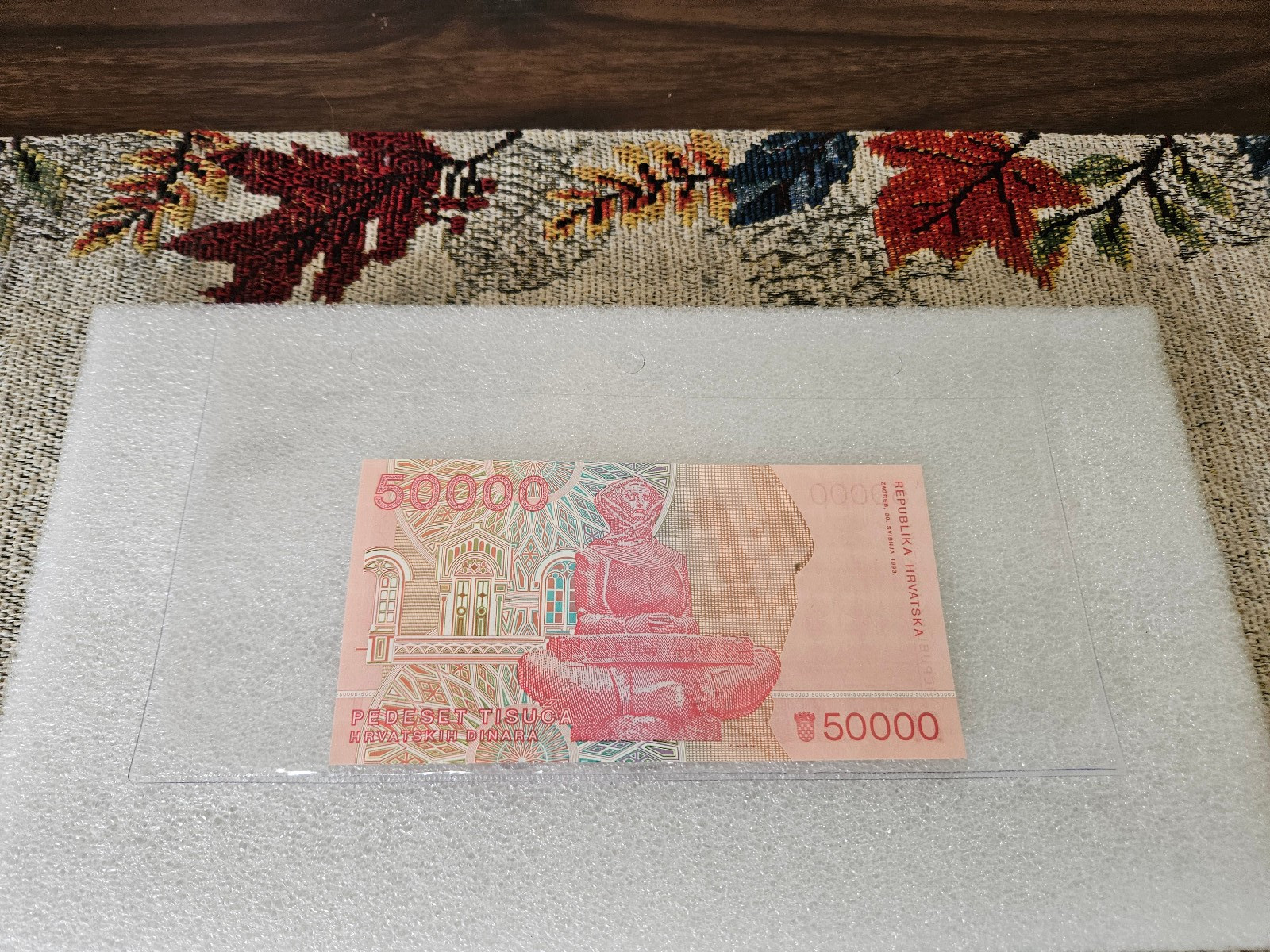 1993 Croatian 50,000 Dinar (HRD) Banknote