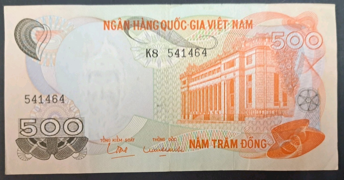 (1969-71) South Vietnam 500 Ðong P28, K8-541464.