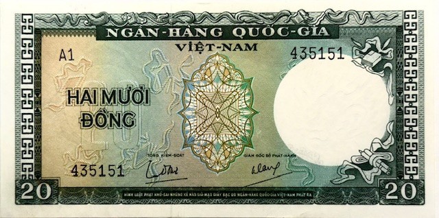 SOUTH VIETNAM 20 Dong – ND(1964) Pick-16a – Gem Crisp Uncirculated FREE USA S&H!