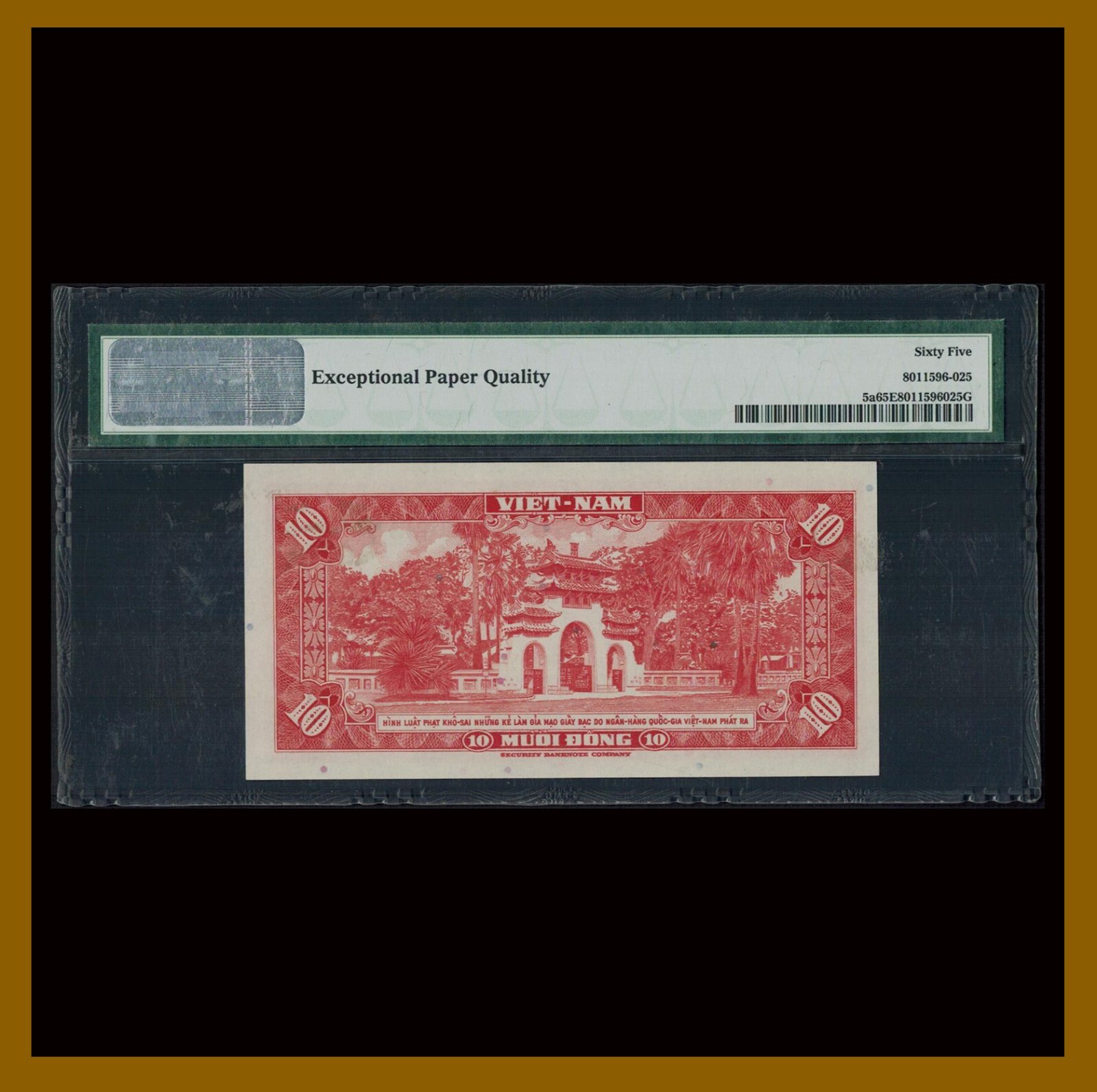South Vietnam 10 Dong, 1962 P-5a PMG 65 EPQ Unc