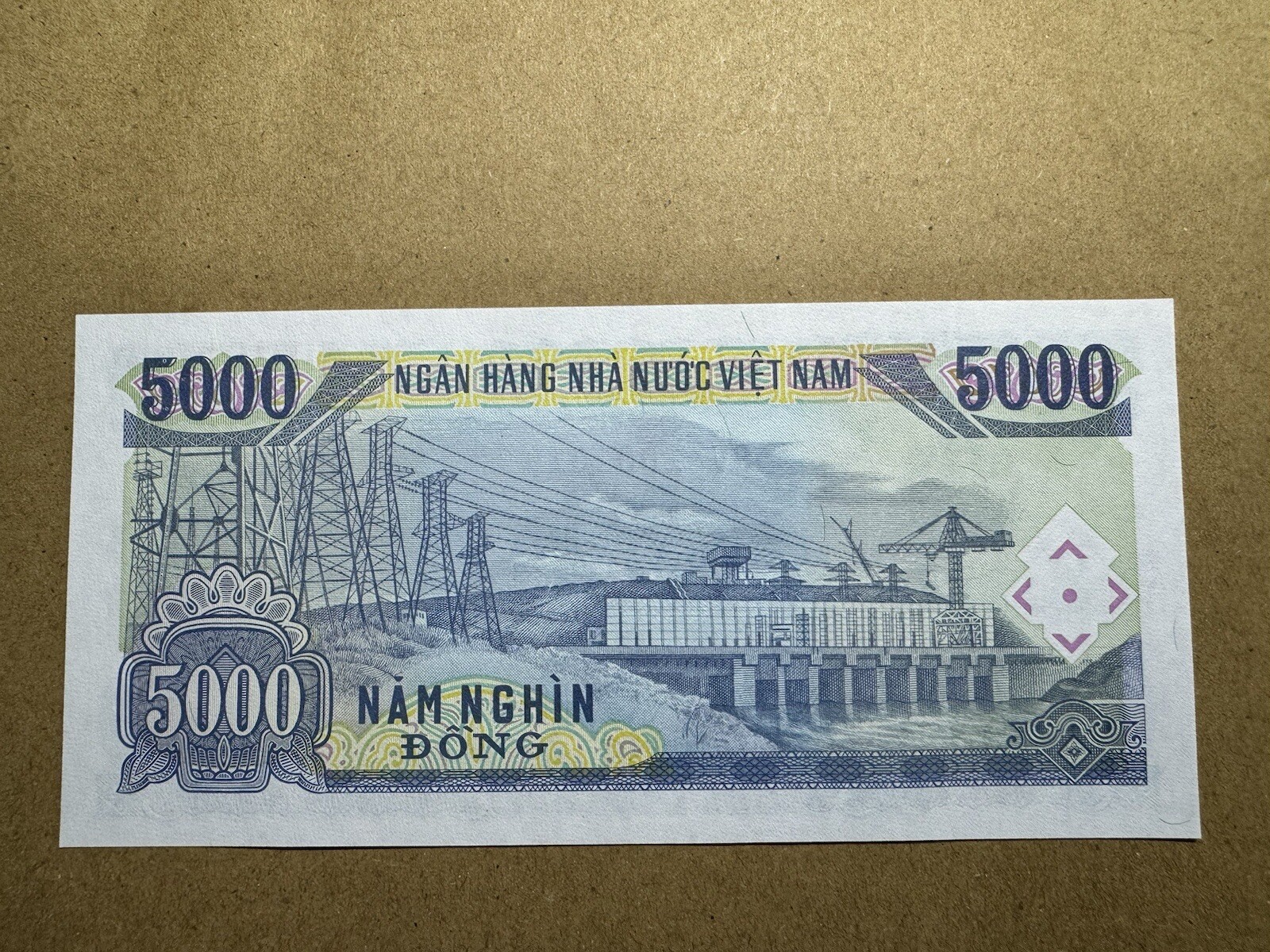 Vietnam 5000 Dong Serie Binary 0-1 1001010 1991 P-108 UNC_LDP Shop.