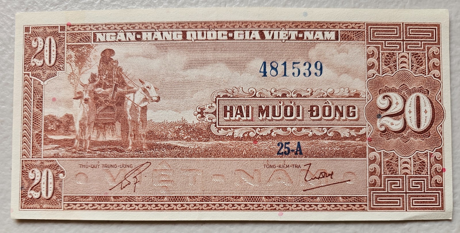 South Vietnam 20 Dong 1962, Crisp XF